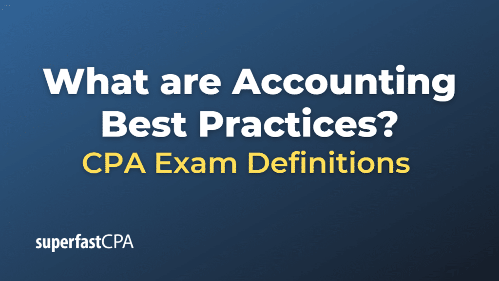 Accounting Best Practices