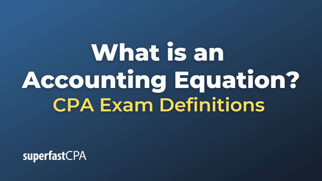 Accounting Equation