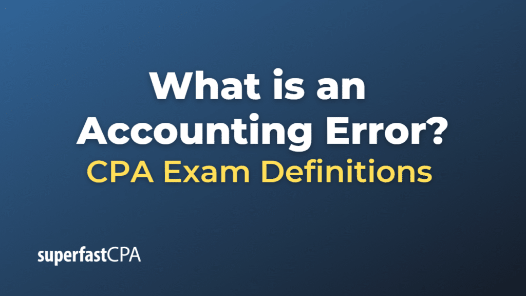 Accounting Error