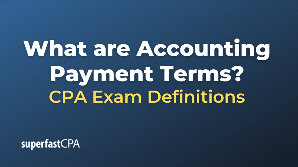 Accounting Payment Terms