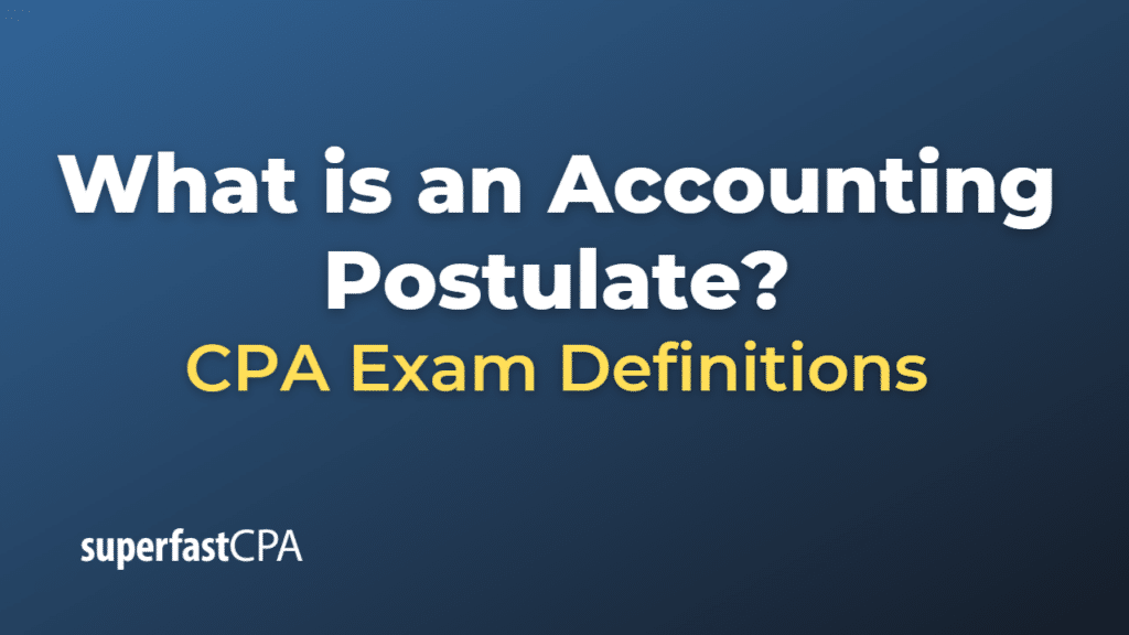 Accounting Postulate