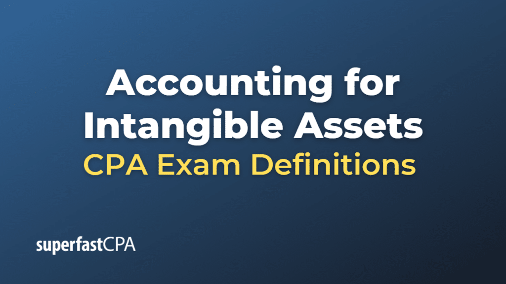 Accounting for Intangible Assets