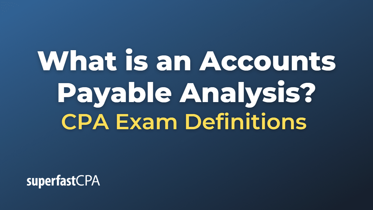 Accounts Payable Analysis