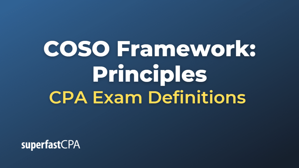 COSO Framework Principles CPA Exam