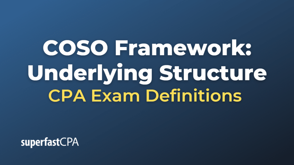 COSO Framework Underlying Structure CPA Exam