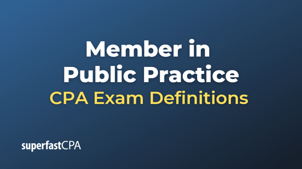 Member in Public Practice CPA Exam