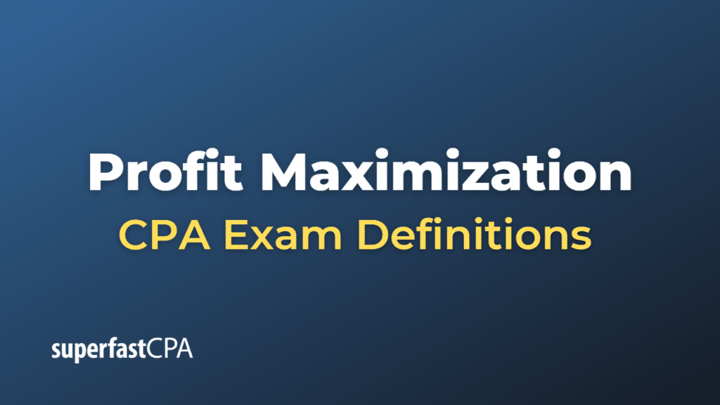 Profit Maximization CPA Exam