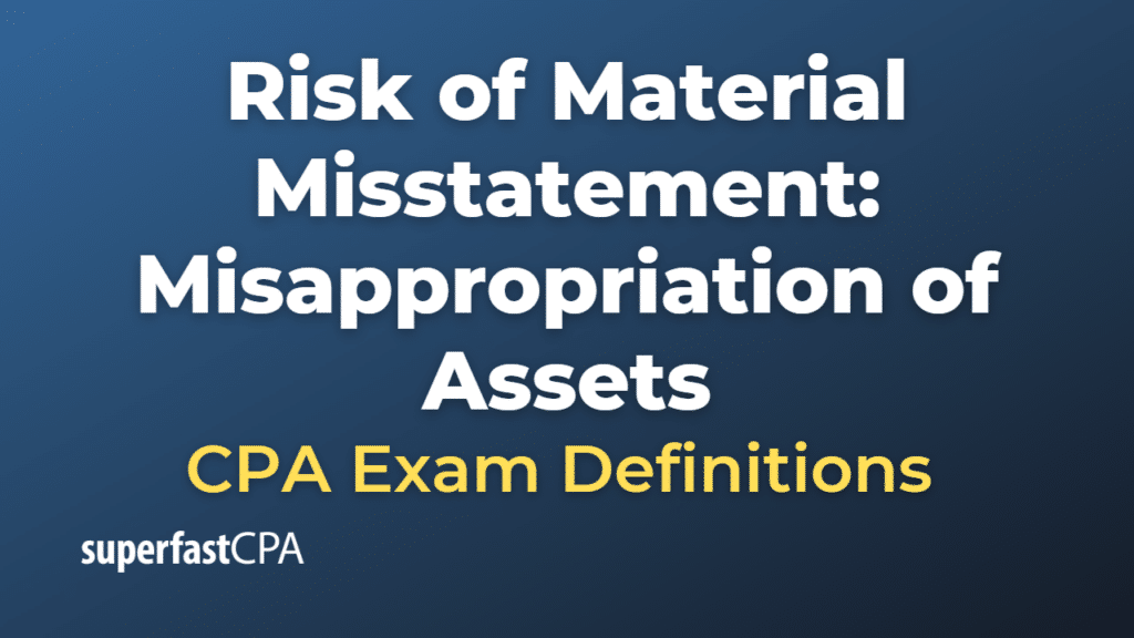 Risk of Material Misstatement Misappropriation of Assets CPA Exam