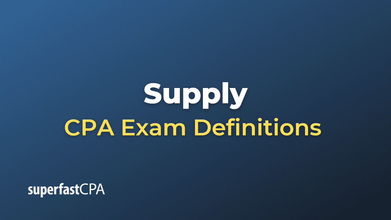Supply CPA Exam