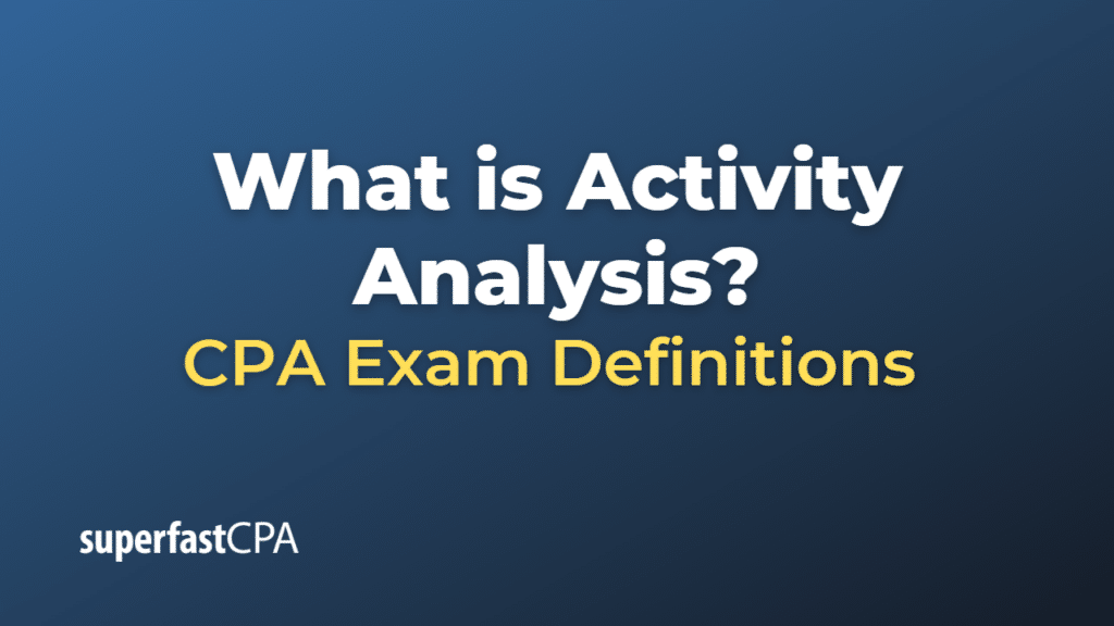 Activity Analysis