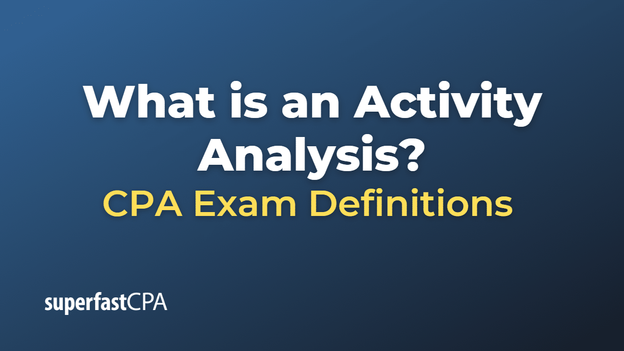 Activity Analysis