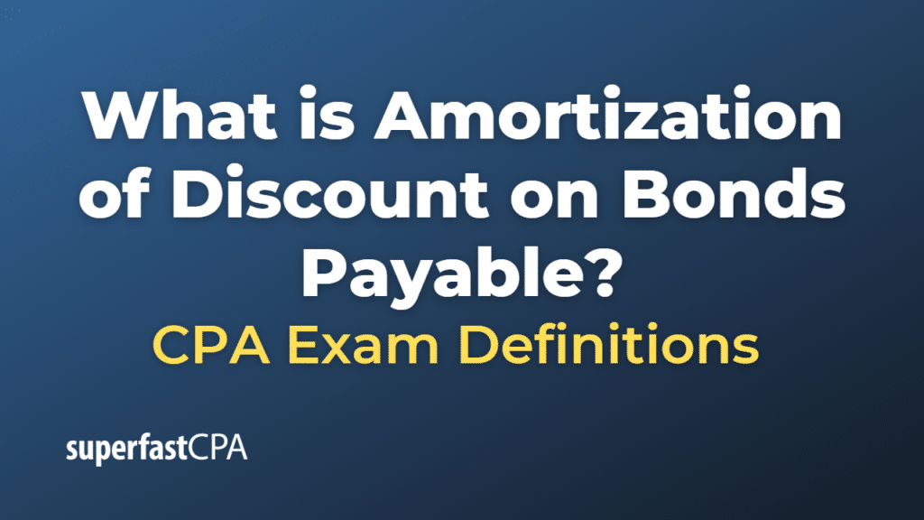 Amortization of Discount on Bonds Payable