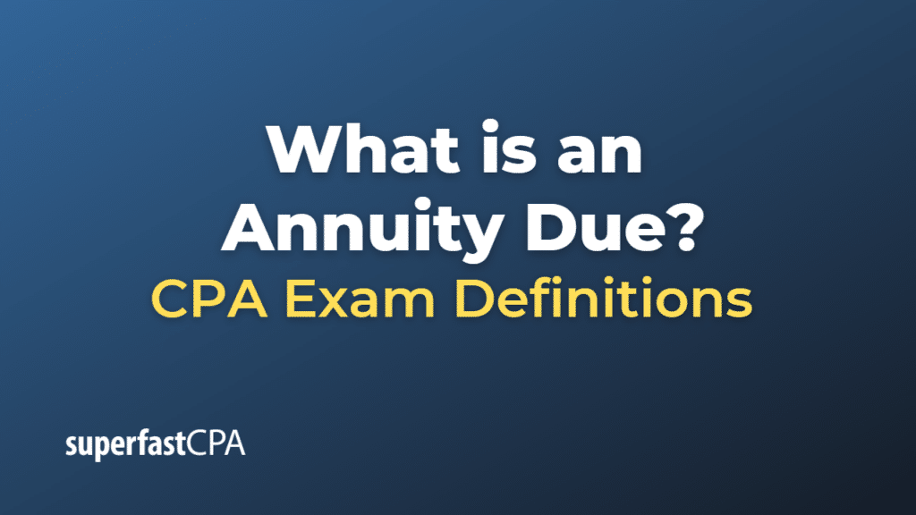 Annuity Due