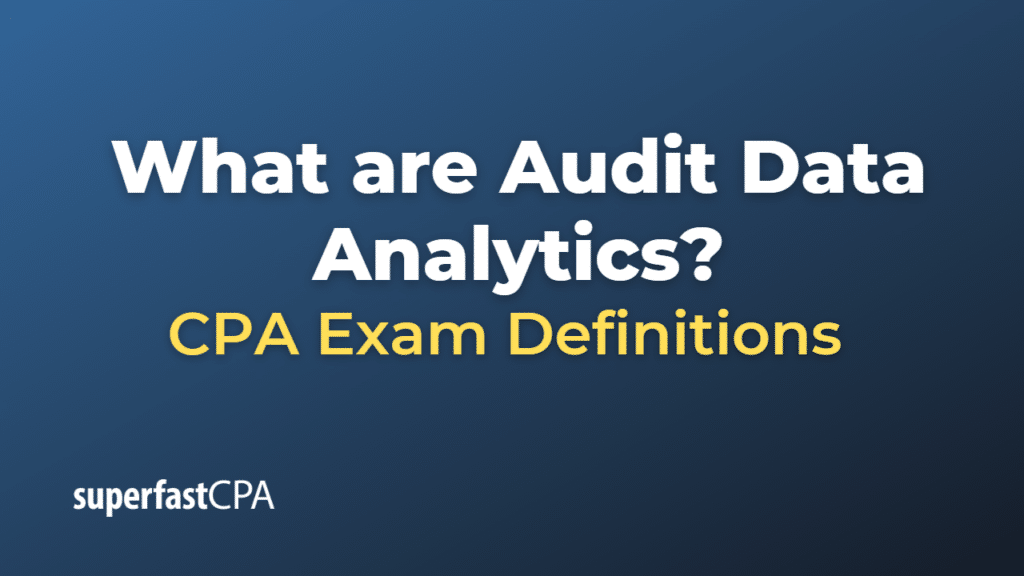 Audit Data Analytics