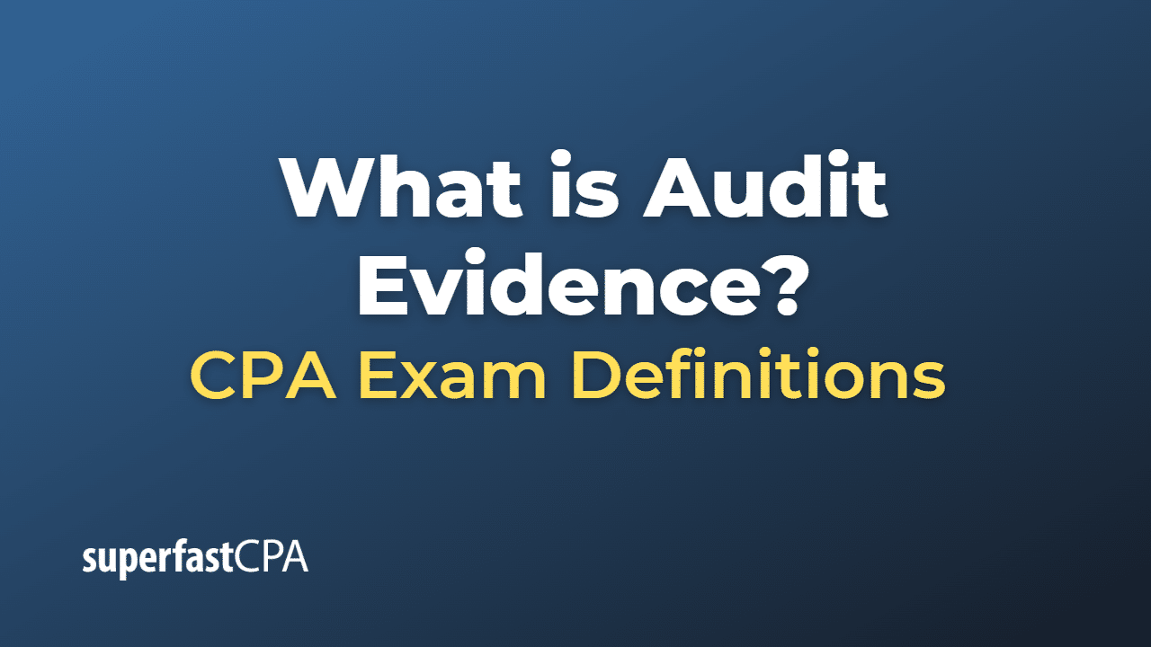 What is Audit Evidence?