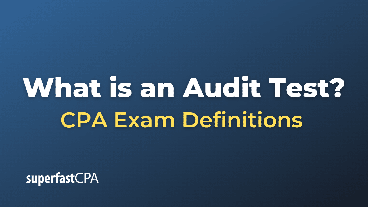 What is an Audit Test?