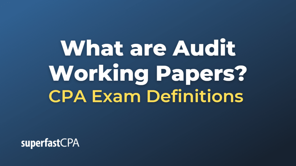 Audit Working Papers