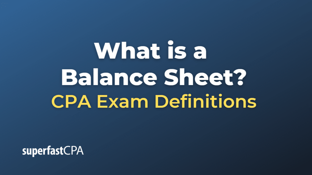 Balance Sheet