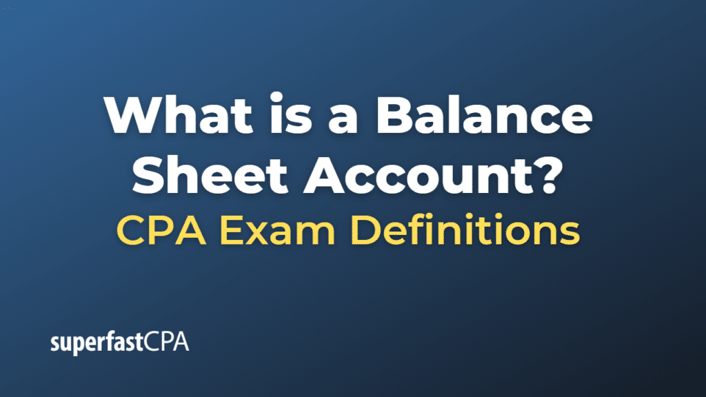 Balance Sheet Account