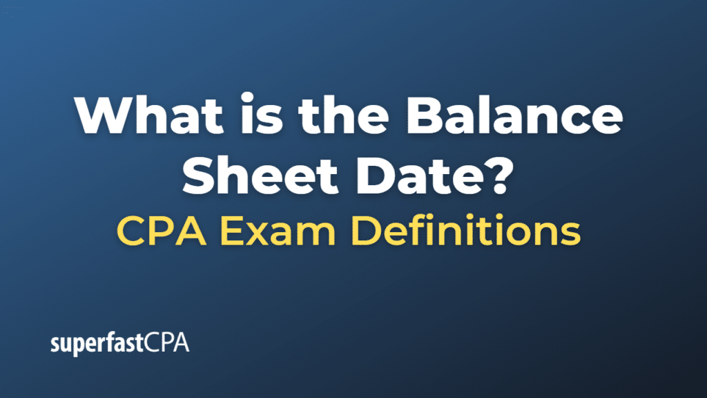 Balance Sheet Date