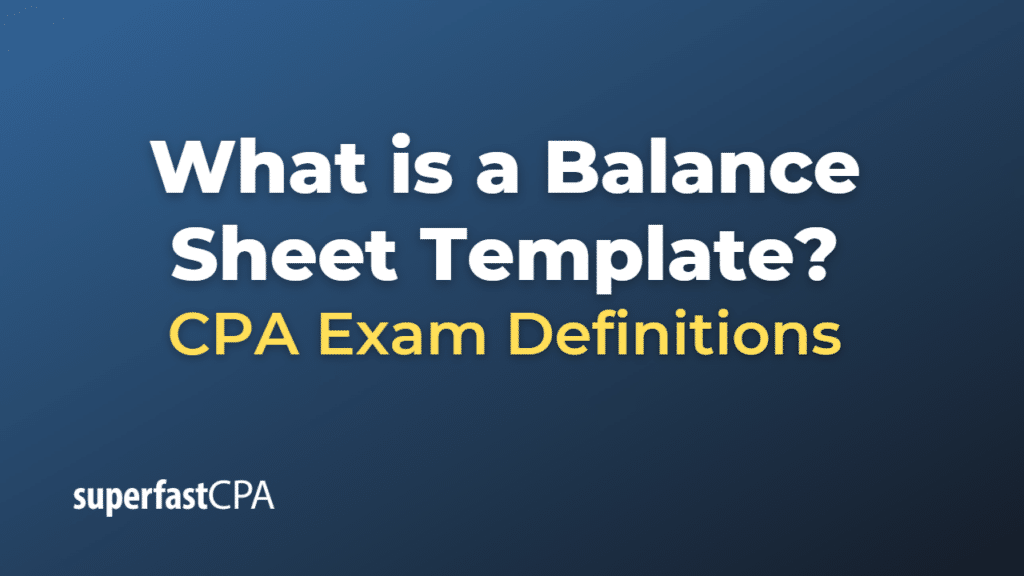 Balance Sheet Template