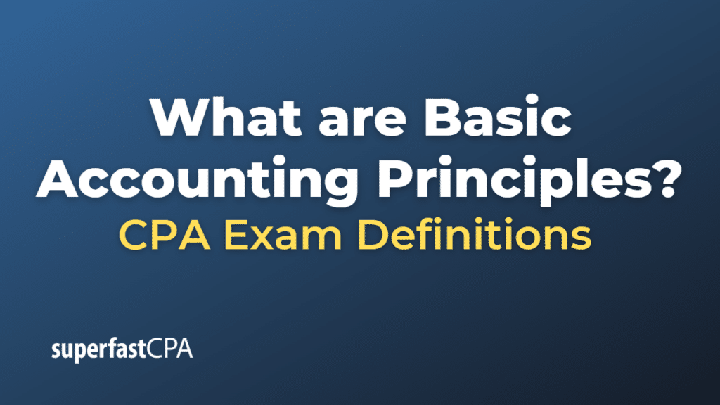 Basic Accounting Principles