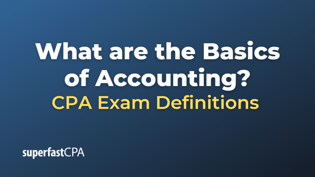 Basics of Accounting