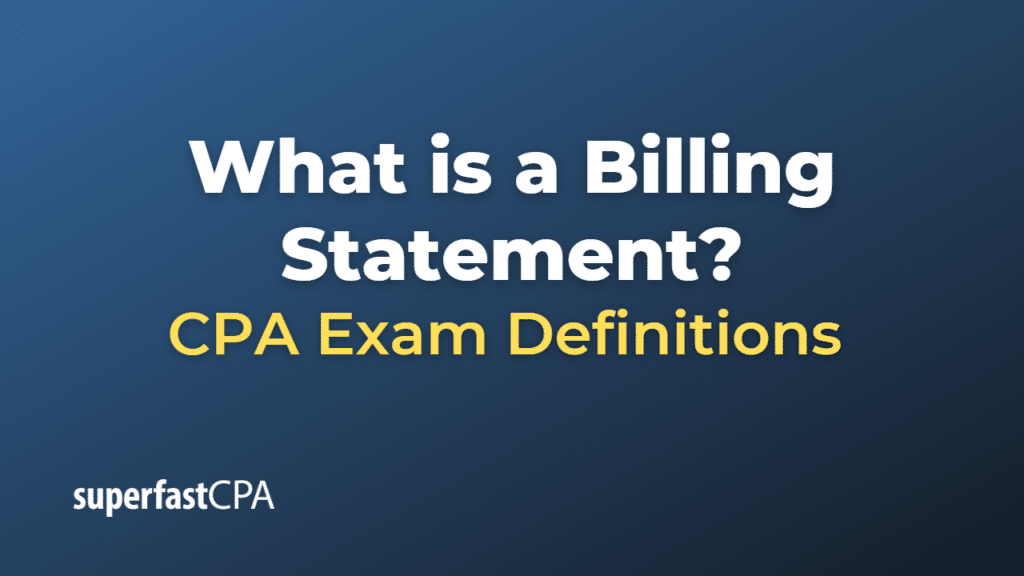 Billing Statement