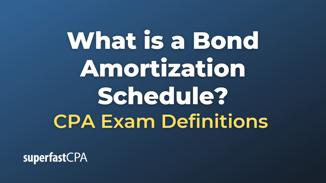 Example Of Bond Amortization Schedule