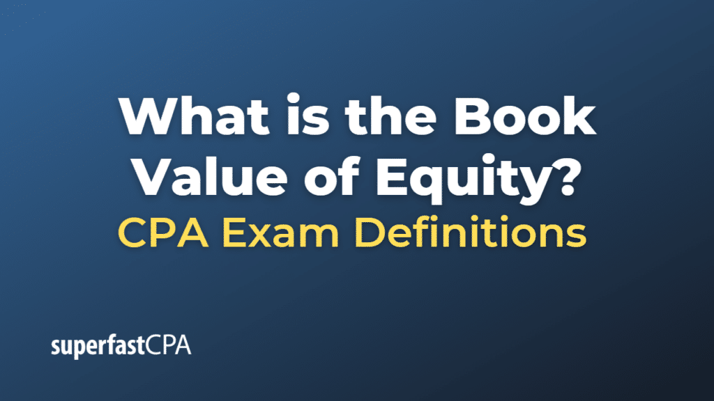 Book Value of Equity