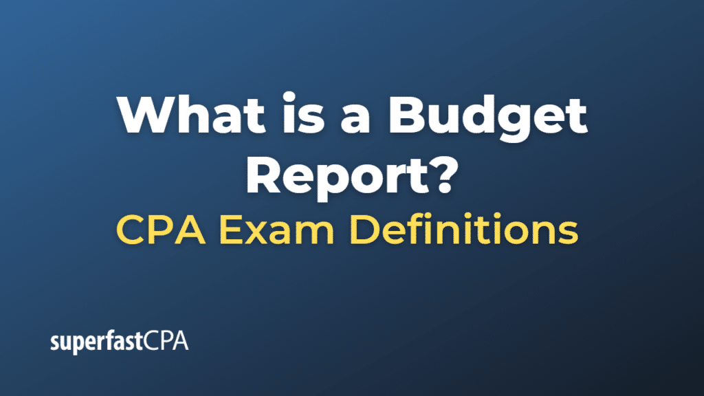 Budget Report