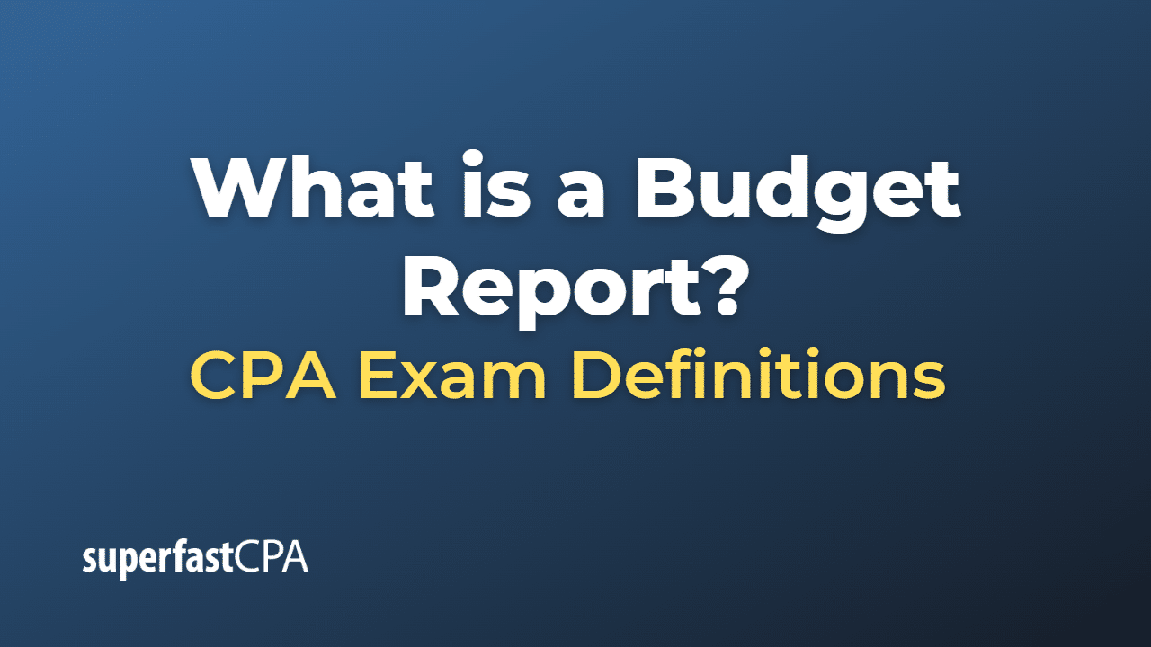 Budget Report