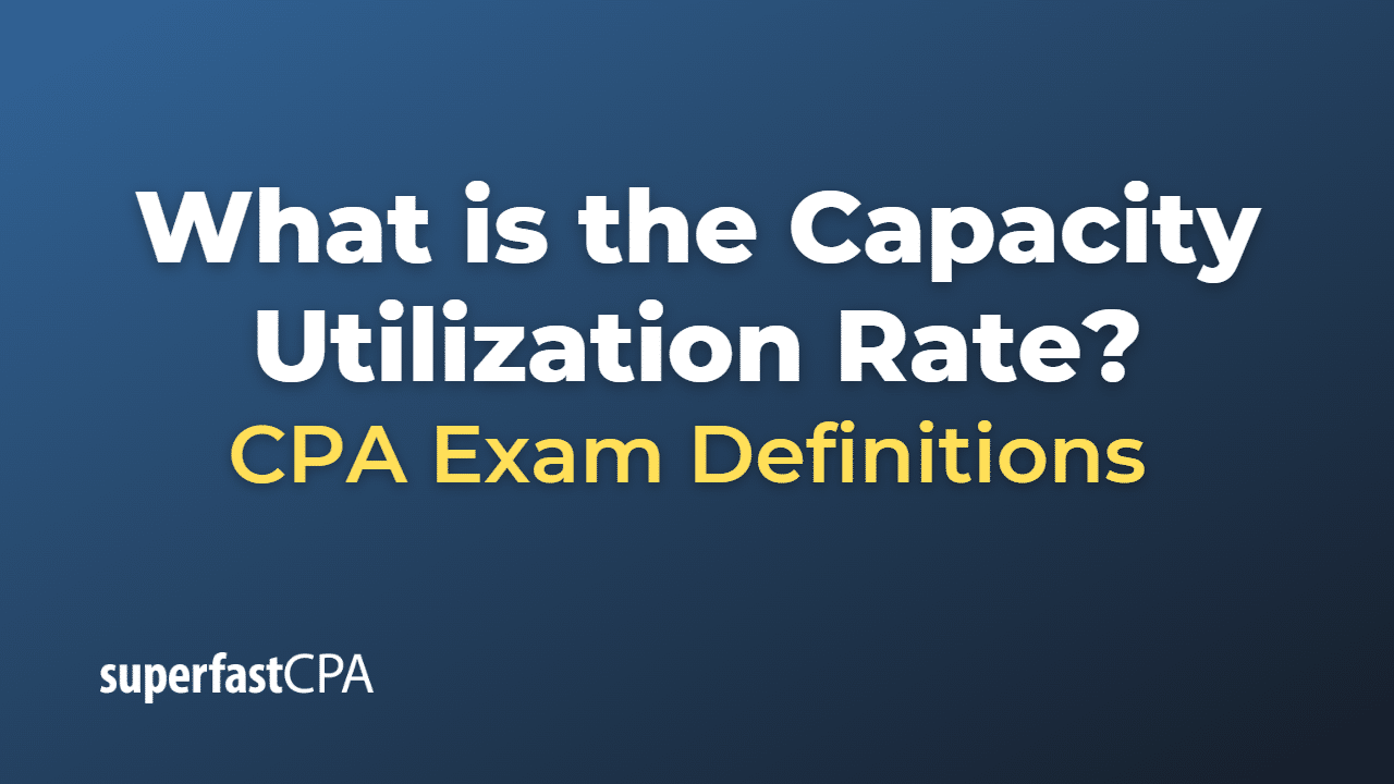 What is the Capacity Utilization Rate?