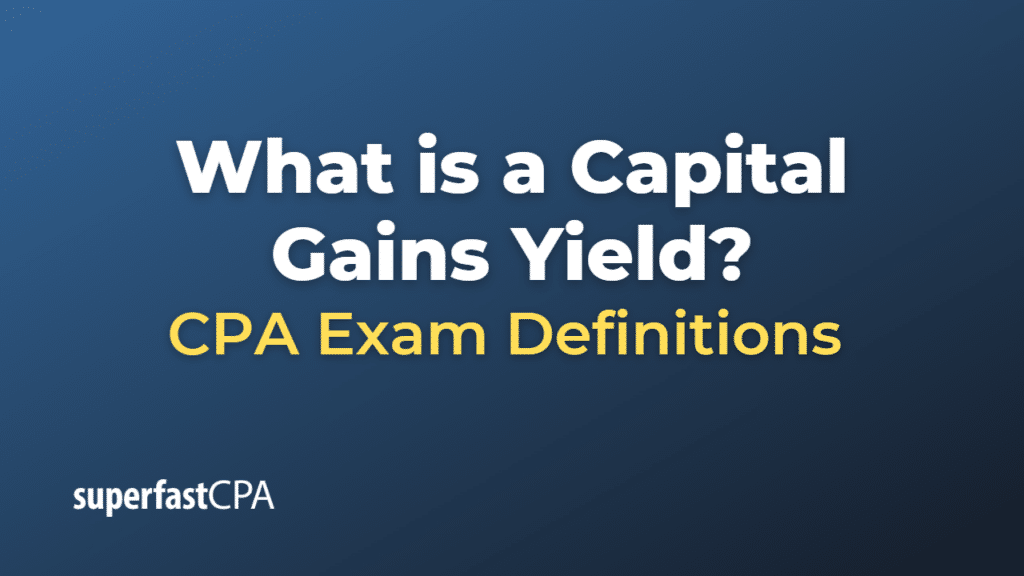 Capital Gains Yield