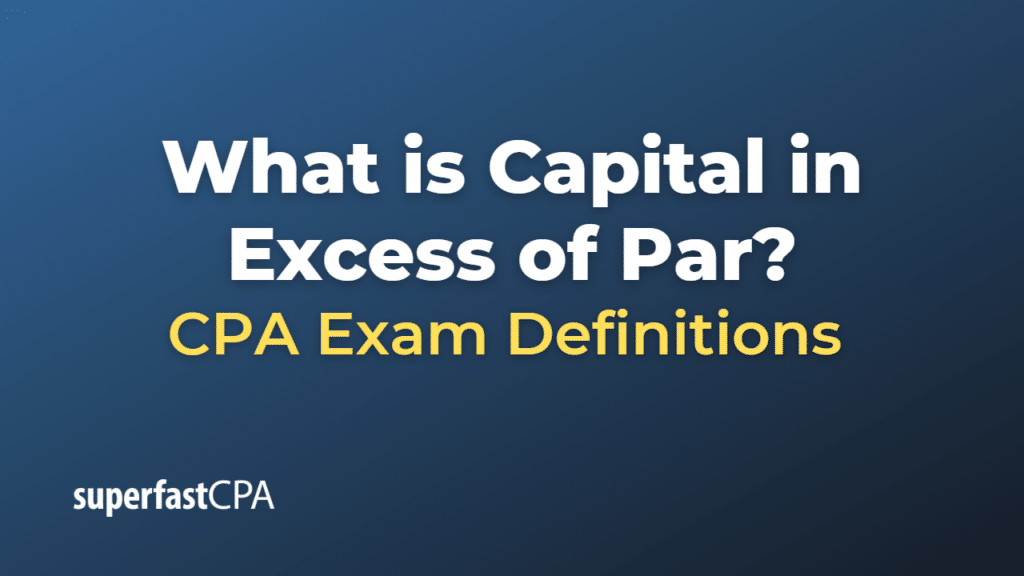 Capital in Excess of Par