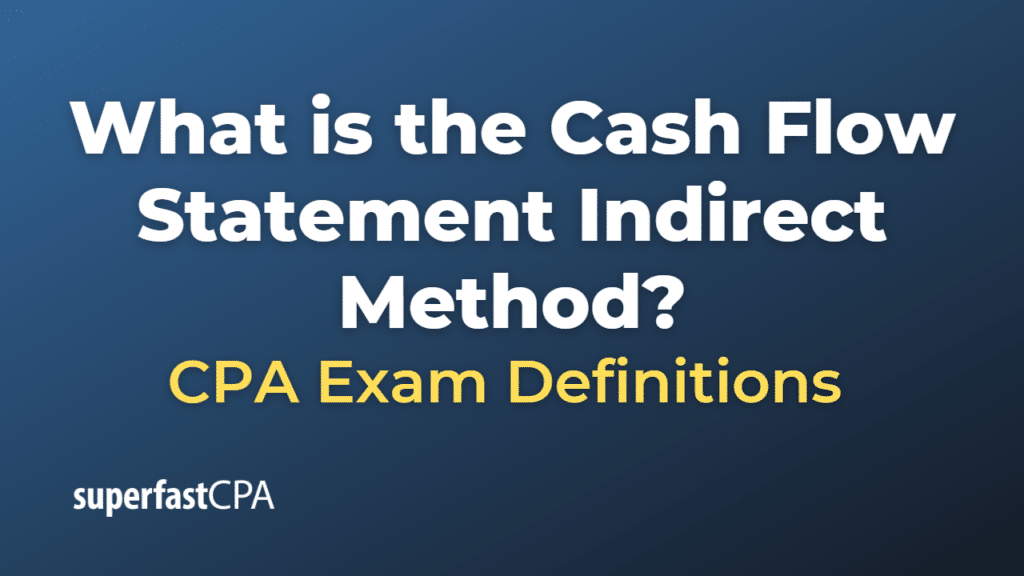 Cash Flow Statement Indirect Method