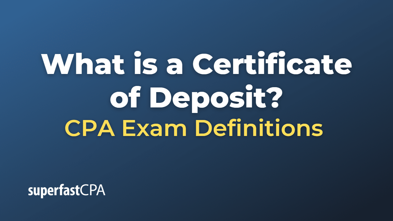 Certificate of Deposit