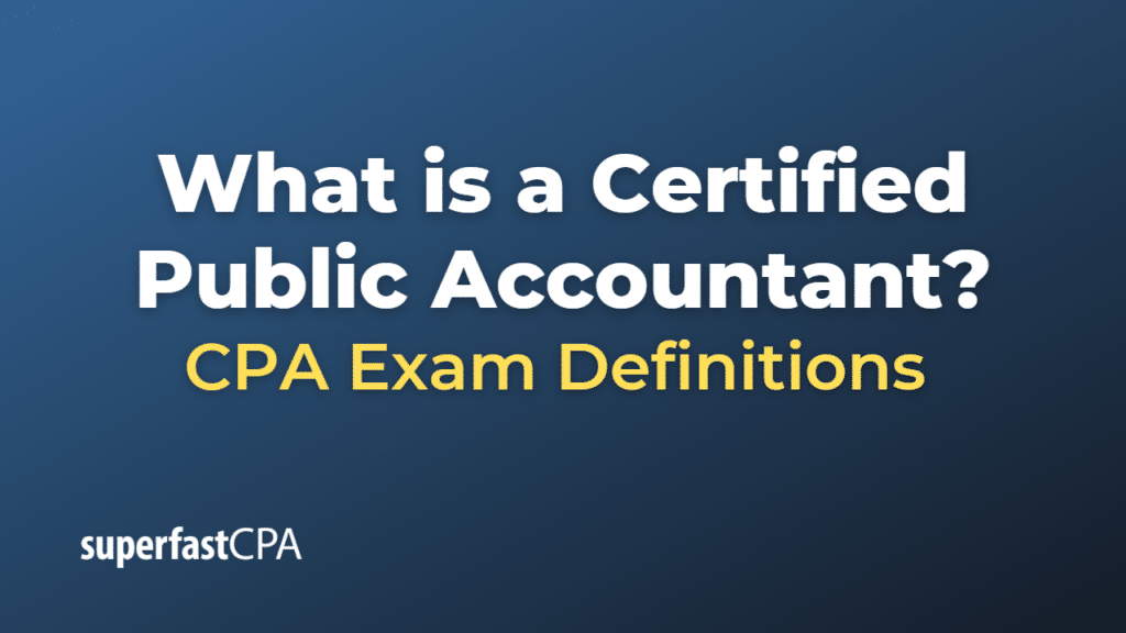 Certified Public Accountant