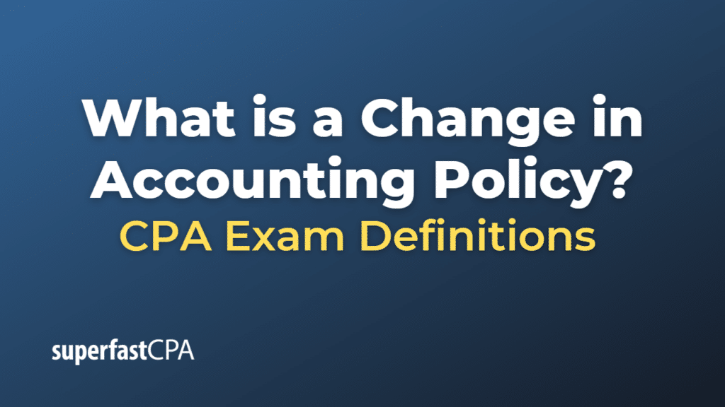 Change in Accounting Policy