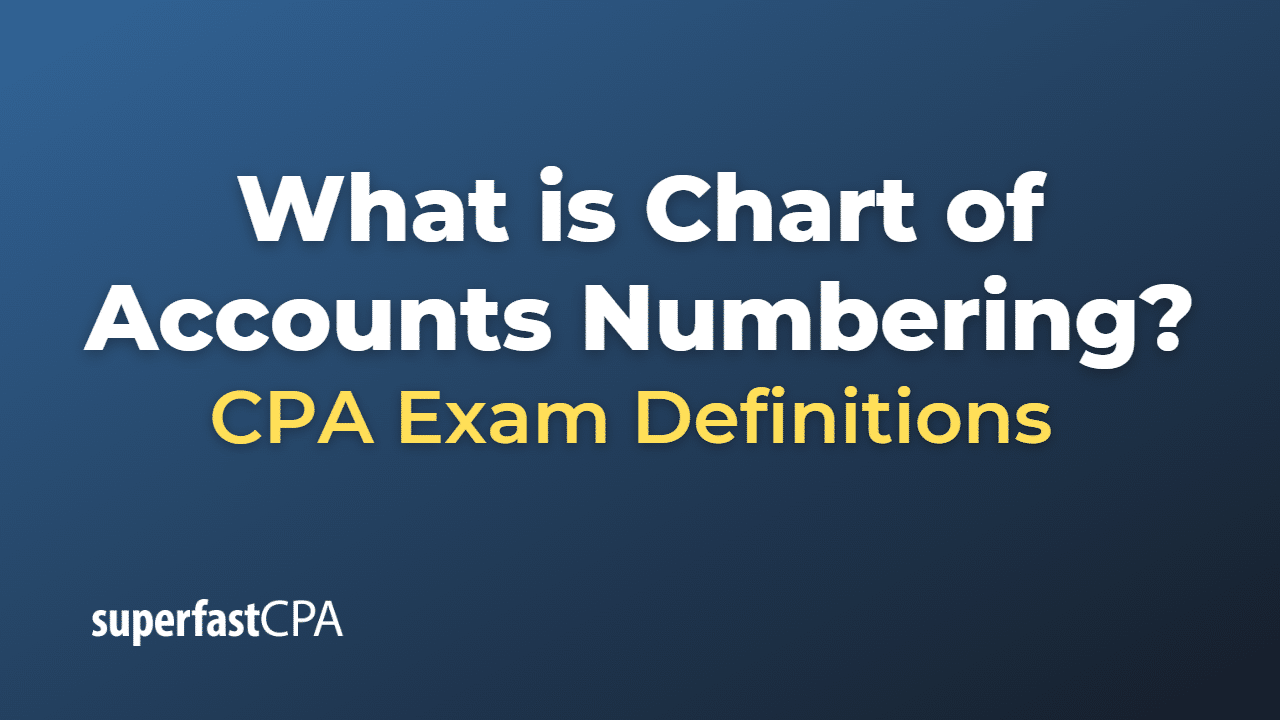 What is Chart of Accounts Numbering?