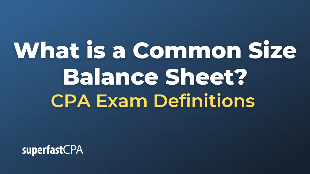 What is a Common Size Balance Sheet?