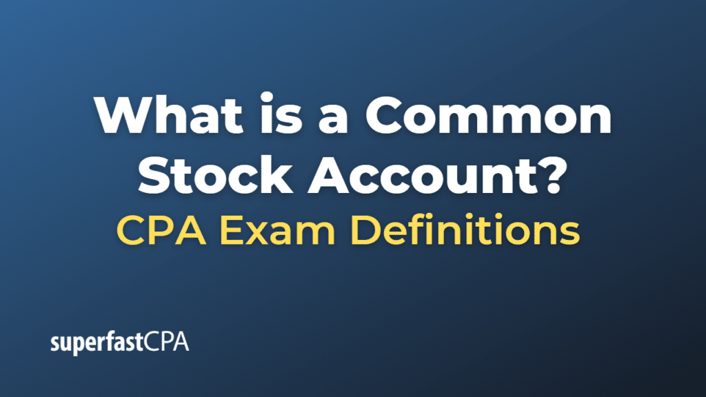 Common Stock Account