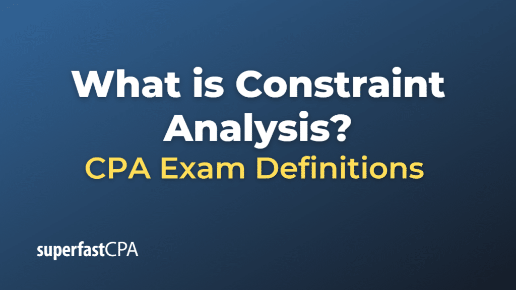 Constraint Analysis