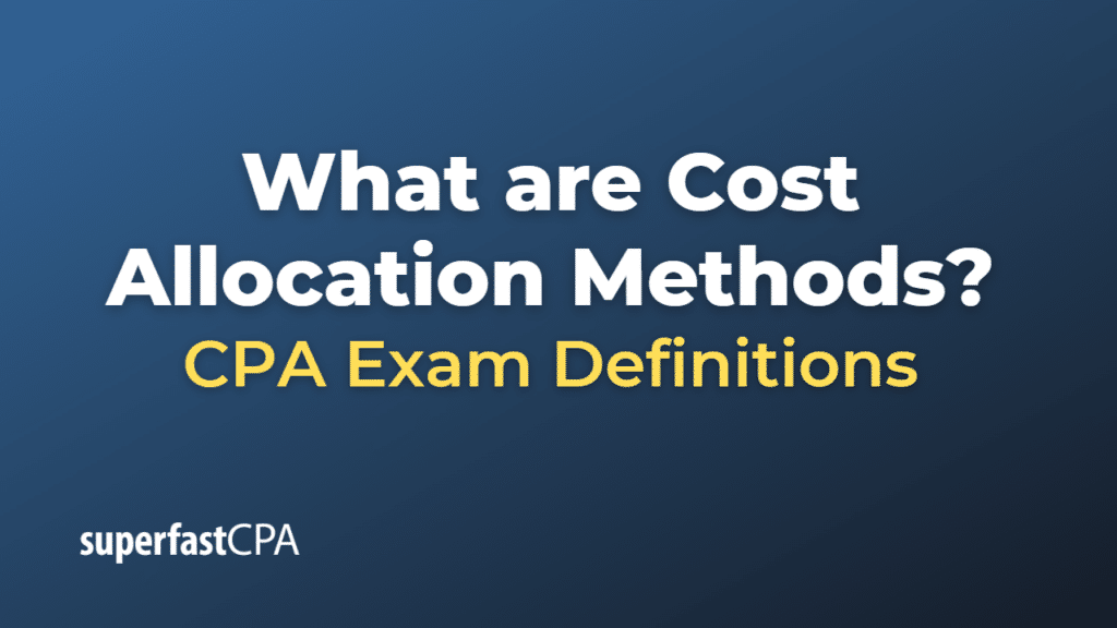 Cost Allocation Methods