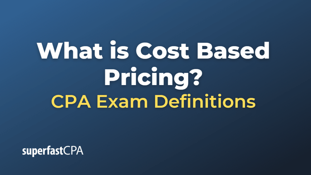 Cost Based Pricing