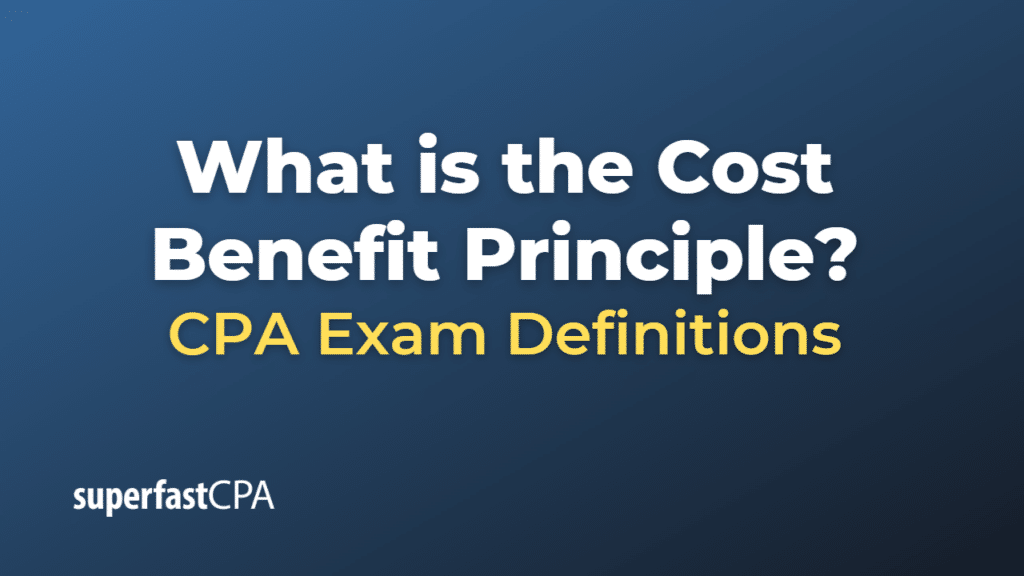 Cost Benefit Principle