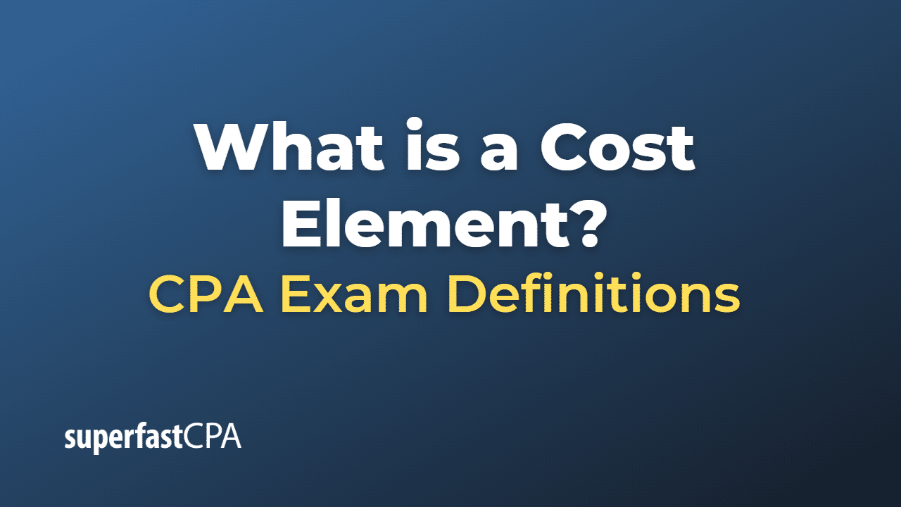 What is a Cost Element?