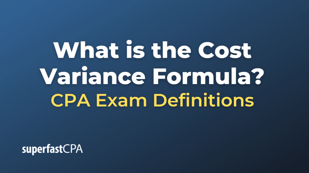 Cost Variance Formula