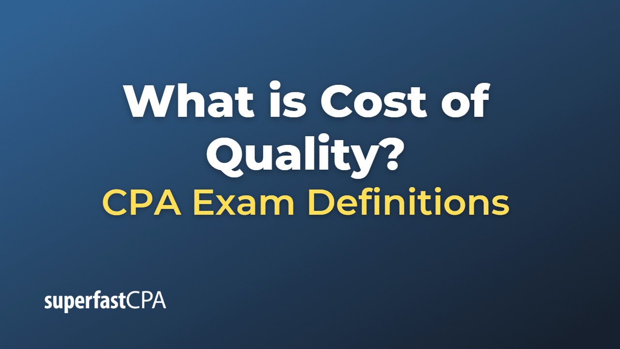 Cost of Quality