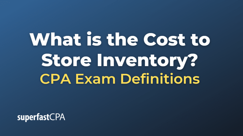 Cost to Store Inventory